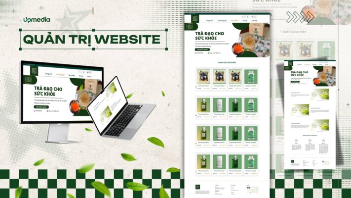 quản trị website cùng up media